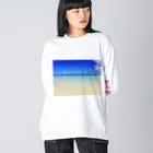 mizuphoto galleryのwestern sandy beach ビッグシルエットロングスリーブTシャツ