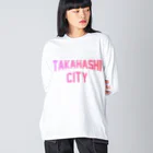 JIMOTOE Wear Local Japanの高梁市 TAKAHASHI CITY ビッグシルエットロングスリーブTシャツ