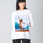 aoi.aoのSummer Girl - Stay Fearless Version #1 ビッグシルエットロングスリーブTシャツ