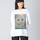 エド・ワード【江戸鉾の愛殿原】。の白猫 Big Long Sleeve T-Shirt