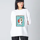 とほんSUZURI出張所の読書金魚 ビッグシルエットロングスリーブTシャツ