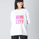 JIMOTOE Wear Local Japanの新見市 NIIMI CITY ビッグシルエットロングスリーブTシャツ