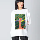 片倉のフラミンゴ Big Long Sleeve T-Shirt