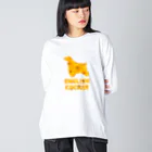 onehappinessのイングリッシュコッカースパニエル　ガーベラ Big Long Sleeve T-Shirt