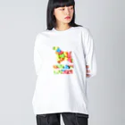 onehappinessのイングリッシュコッカースパニエル　骨ガム ビッグシルエットロングスリーブTシャツ