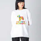 onehappinessのミニチュアシュナウザー　骨ガム Big Long Sleeve T-Shirt