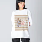 ねこねこ王国のほっこりにゃ猫トラちゃん２ Big Long Sleeve T-Shirt