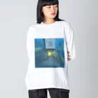 みま みふね｜mima mifuneのあさくさえき ビッグシルエットロングスリーブTシャツ