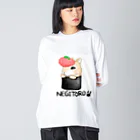 KAWAZU/kerottoartsのうさぴょん（ネギトロ） Big Long Sleeve T-Shirt