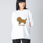 chicodeza by suzuriの可愛いトイプードル Big Long Sleeve T-Shirt