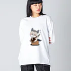 chicodeza by suzuriのさすらいのギターロバ Big Long Sleeve T-Shirt