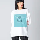 yu  design ユウスケナカガワのsmorking boy Big Long Sleeve T-Shirt