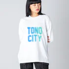 JIMOTOE Wear Local Japanの遠野市 TONO CITY 루즈핏 롱 슬리브 티셔츠