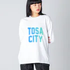 JIMOTO Wear Local Japanの土佐市 TOSA CITY ビッグシルエットロングスリーブTシャツ