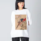 寿めでたや(ukiyoe)の浮世絵 UKIYOE 円山応挙；金鶏 ビッグシルエットロングスリーブTシャツ