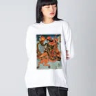 寿めでたや(ukiyoe)のUKIYOE 浮世絵 SAMURAI；水滸伝豪傑 ビッグシルエットロングスリーブTシャツ