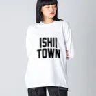 JIMOTOE Wear Local Japanの石井町 ISHII TOWN ビッグシルエットロングスリーブTシャツ