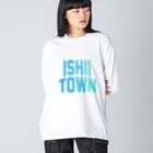 JIMOTOE Wear Local Japanの石井町 ISHII TOWN Big Long Sleeve T-Shirt