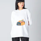 さばかん工房。のさくらずんだ ビッグシルエットロングスリーブTシャツ