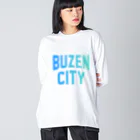 JIMOTOE Wear Local Japanの豊前市 BUZEN CITY Big Long Sleeve T-Shirt