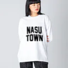 JIMOTOE Wear Local Japanの那須町 NASU TOWN Big Long Sleeve T-Shirt