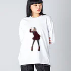 【ホラー専門店】ジルショップの紅い制服の女学生＊おしゃれ＊可愛い Big Long Sleeve T-Shirt