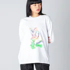 N谷スタジオのブタさんon三輪車～レインボーバージョン～ Big Long Sleeve T-Shirt