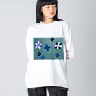 zimei-diary のジャワ小花更紗 ビッグシルエットロングスリーブTシャツ