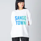 JIMOTO Wear Local Japanの三郷町 SANGO TOWN ビッグシルエットロングスリーブTシャツ