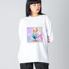 y_suzuのメロンソーダ ビッグシルエットロングスリーブTシャツ
