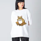 縁-yukari-のダンボールにゃんこ Big Long Sleeve T-Shirt