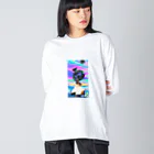 momo_emiのネオン2022 ビッグシルエットロングスリーブTシャツ