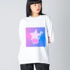 さきまるらんどの星しゃん⭐︎ ビッグシルエットロングスリーブTシャツ