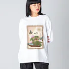 kitaooji shop SUZURI店のTraveling butterfly Big Long Sleeve T-Shirt