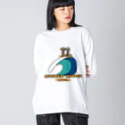 ゆるふわんにゃんのリノメレSURF DOGカラー Big Long Sleeve T-Shirt