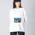 スマイル３９の真夏のバカンス Big Long Sleeve T-Shirt