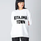 JIMOTOE Wear Local Japanの北島町 KITAJIMA TOWN ビッグシルエットロングスリーブTシャツ