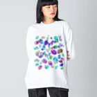 R☆worldのオパール風宝石 Big Long Sleeve T-Shirt