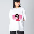 加藤 光雲のRose-design（扇子閉じVer.） Big Long Sleeve T-Shirt