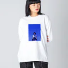 青江鍛錬道場のBlue Blue 01 ビッグシルエットロングスリーブTシャツ