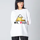 レアレアコクアのいいことありそう! 金運シリーズ　(富士山　Mt.Fuji) ビッグシルエットロングスリーブTシャツ