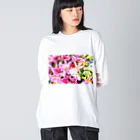 えびたろの咲き乱れる Big Long Sleeve T-Shirt