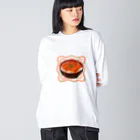 オカユのうな丼 ビッグシルエットロングスリーブTシャツ