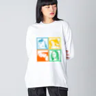 『NG （Niche・Gate）』ニッチゲート-- IN SUZURIのへのへのもへじh.t.その２ ビッグシルエットロングスリーブTシャツ