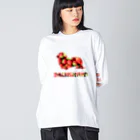 onehappinessのいちご　ダックス ビッグシルエットロングスリーブTシャツ