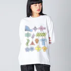 たかととんび印刷雑貨企画のかあさん夜なべの展開図 Big Long Sleeve T-Shirt