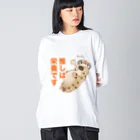 toriten屋のハイエナさん（推しは栄養ですver) ビッグシルエットロングスリーブTシャツ