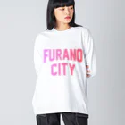 JIMOTO Wear Local Japanの富良野市 FURANO CITY ビッグシルエットロングスリーブTシャツ