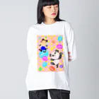 kayoko-Aのくらむぼんちゃんとぞうさん ビッグシルエットロングスリーブTシャツ