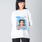 【ホラー専門店】ジルショップの縦長/サマーガール Big Long Sleeve T-Shirt